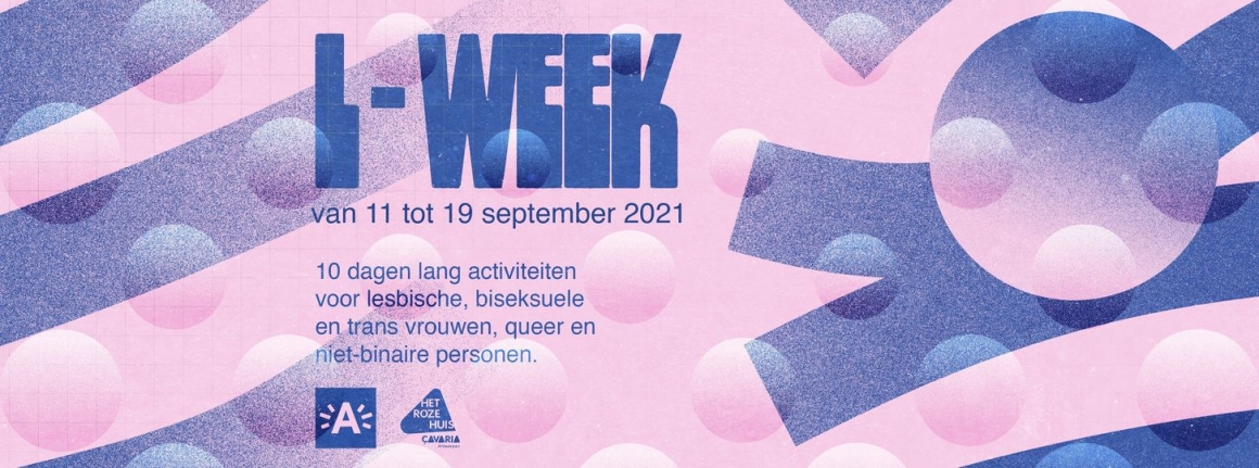 flyer met info over de L-week van 2021 in Antwerpen door het roze huis